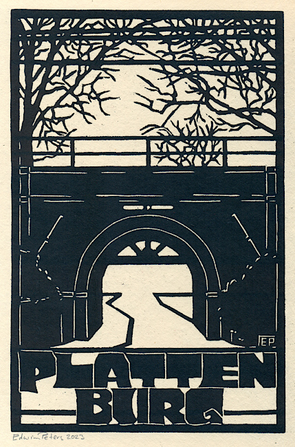 Plattenburg | houtsnede | 16 x 25 cm | 2023
